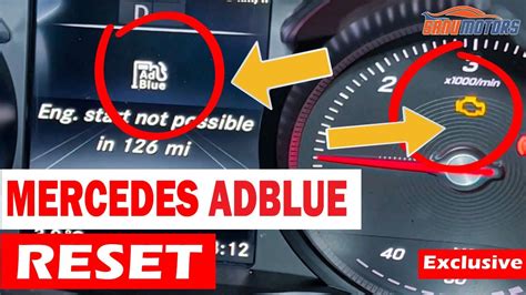 We added the Blue DEF fluid, but cannot reset the AdBlue warning. . Mercedes adblue not resetting